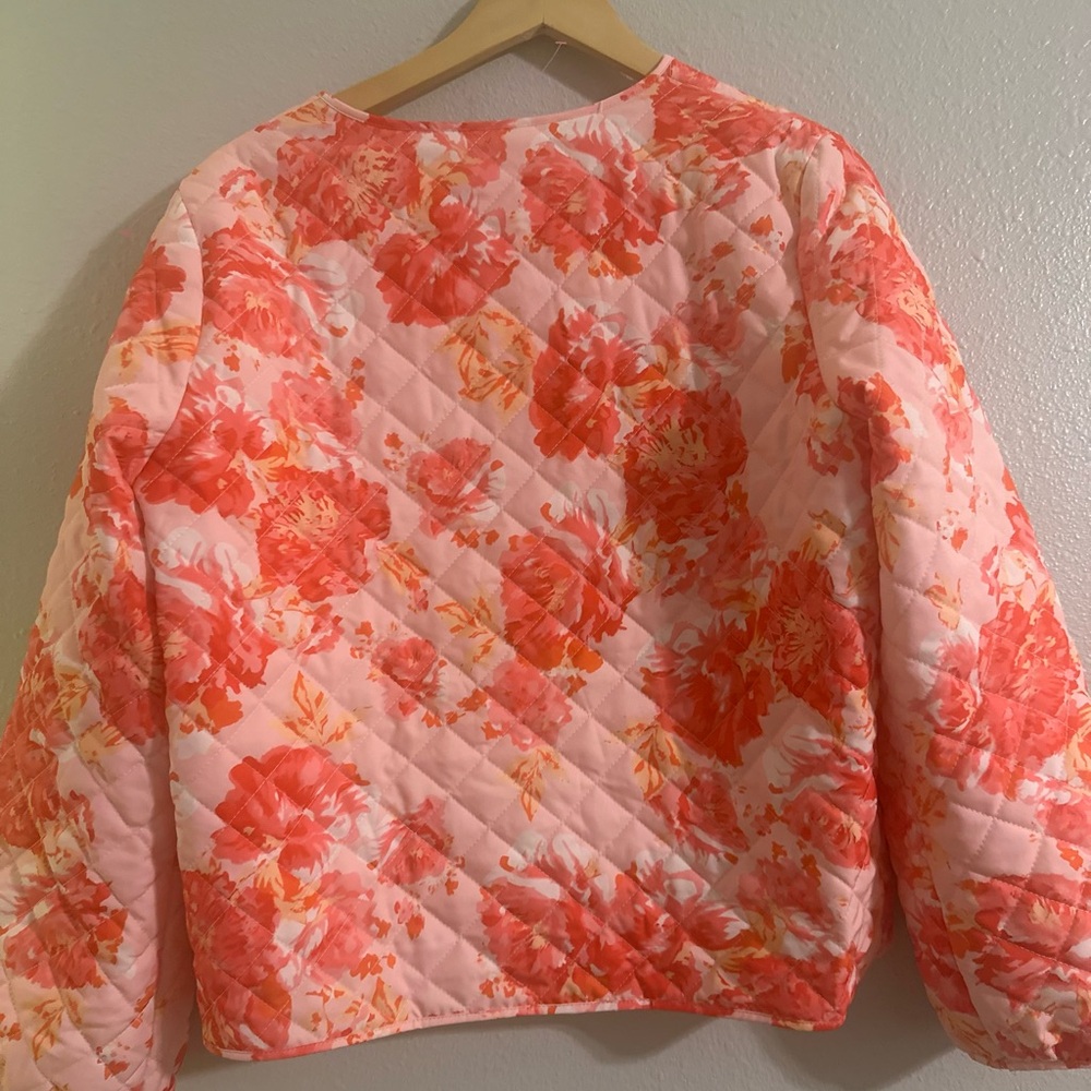 🌼Women’s Boutique Belle Floral Pink Quilted Jacket - Picture 10 of 11